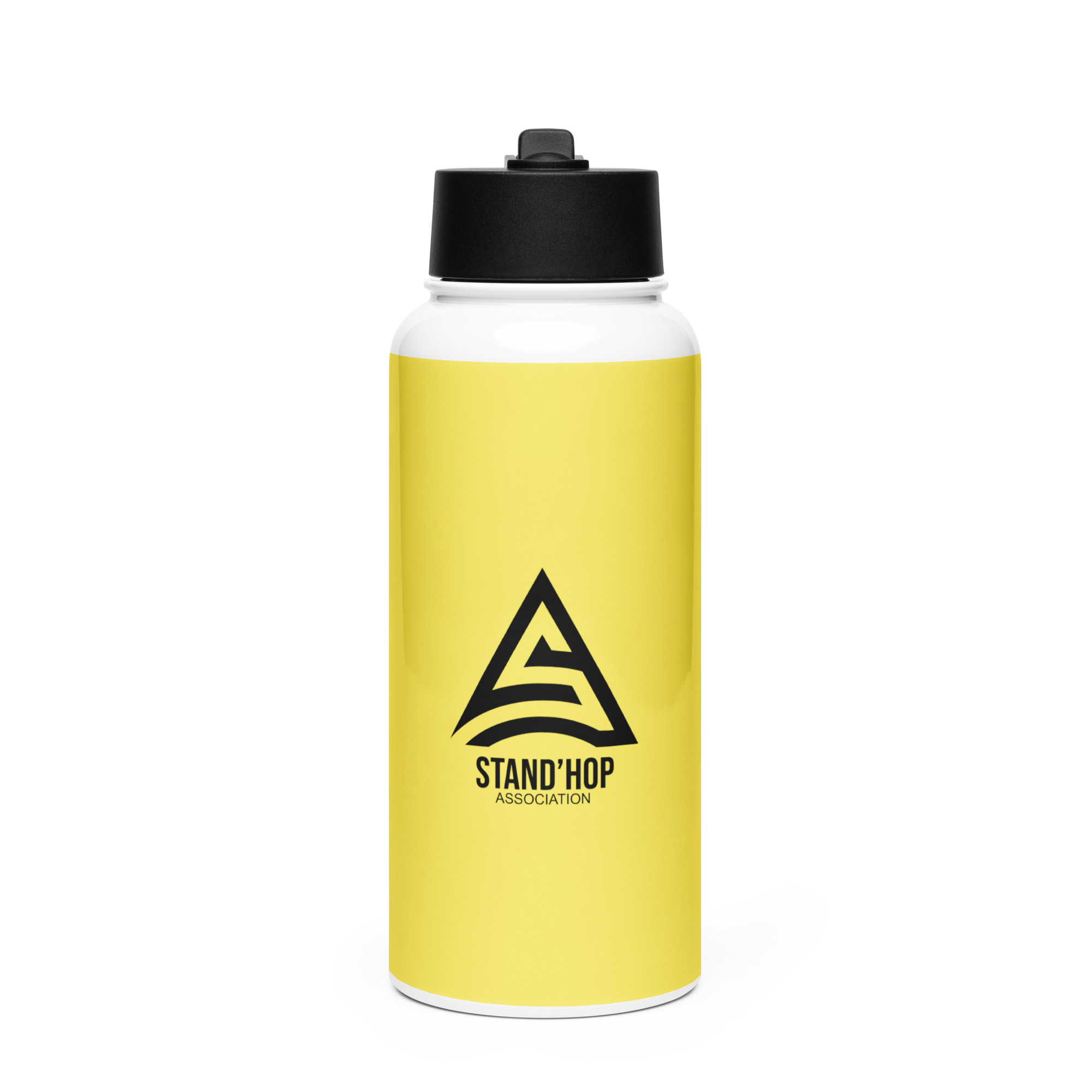 Stainless steel water bottle with a straw lid – Image 2